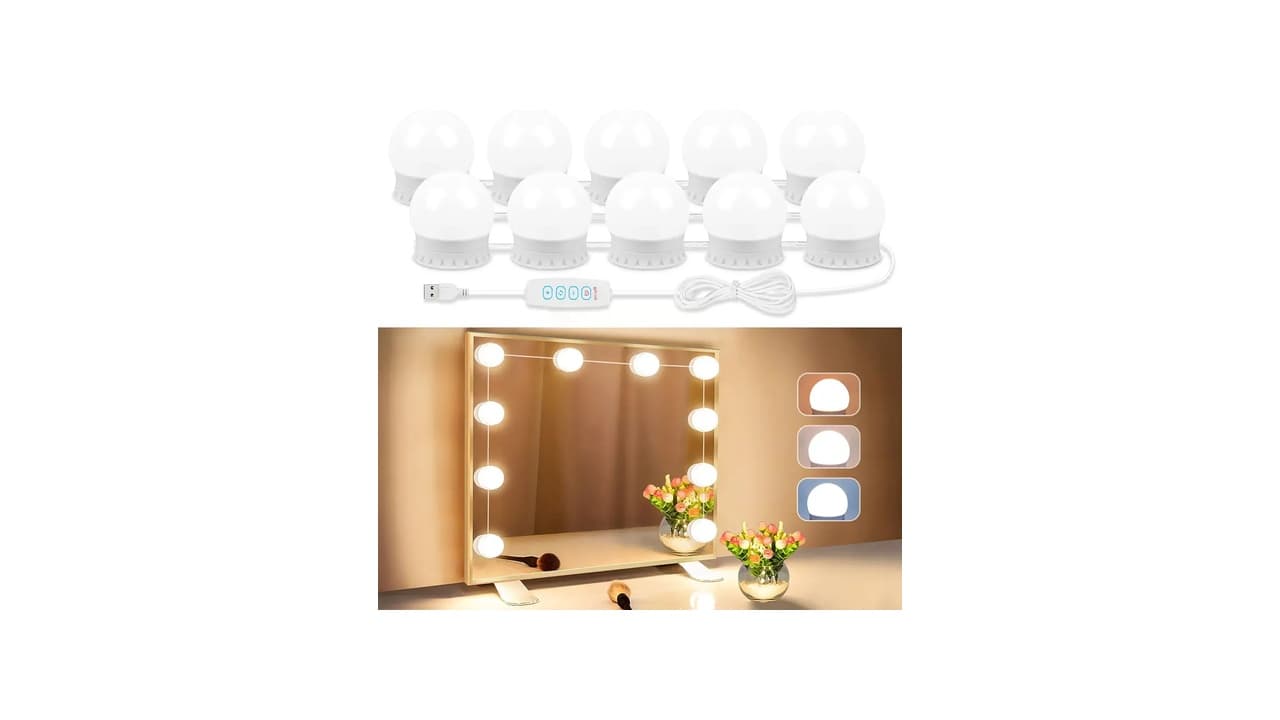 Melhor Luz para Espelho de Maquiagem e Penteadeira: 10 Modelos com Ajuste de Cor e Brilho
