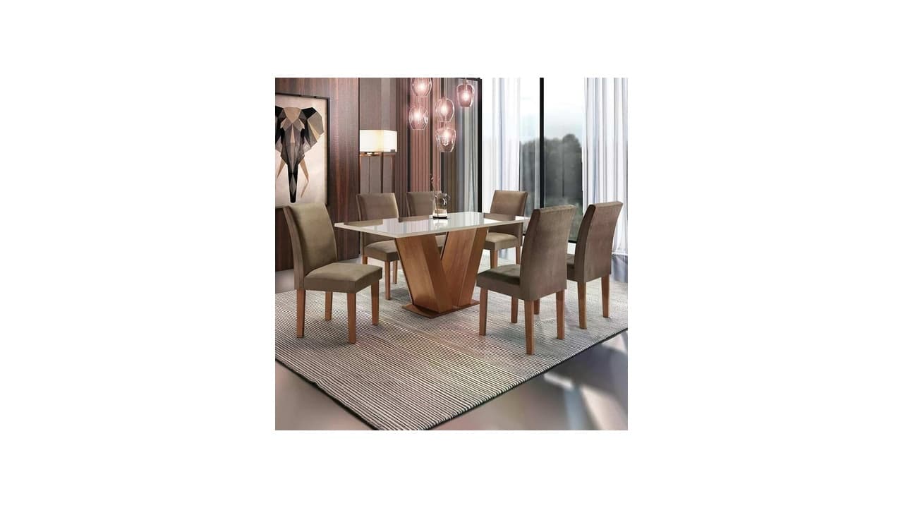 Melhor Mesa de Jantar 6 Lugares com Tampo de Vidro: Escolha o Design Perfeito
