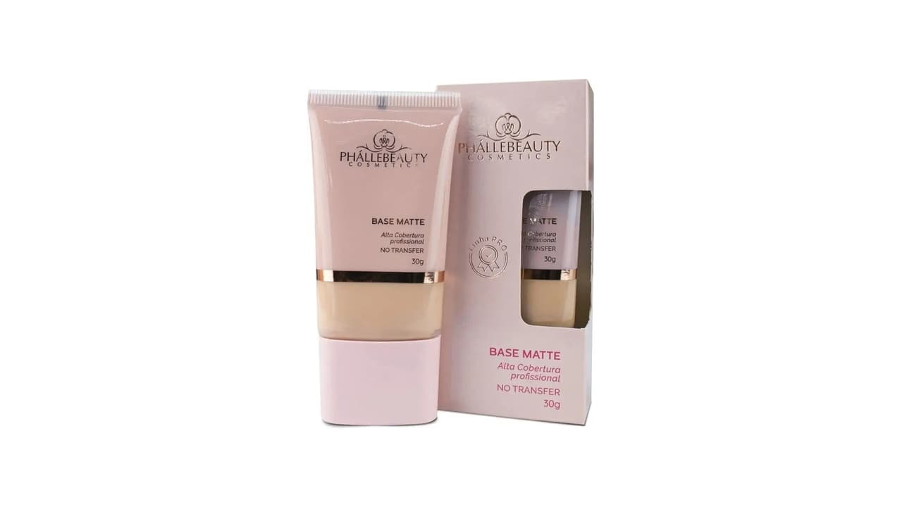 Melhor Base Phallebeauty a Cor para Pele Oleosa e Duradoura