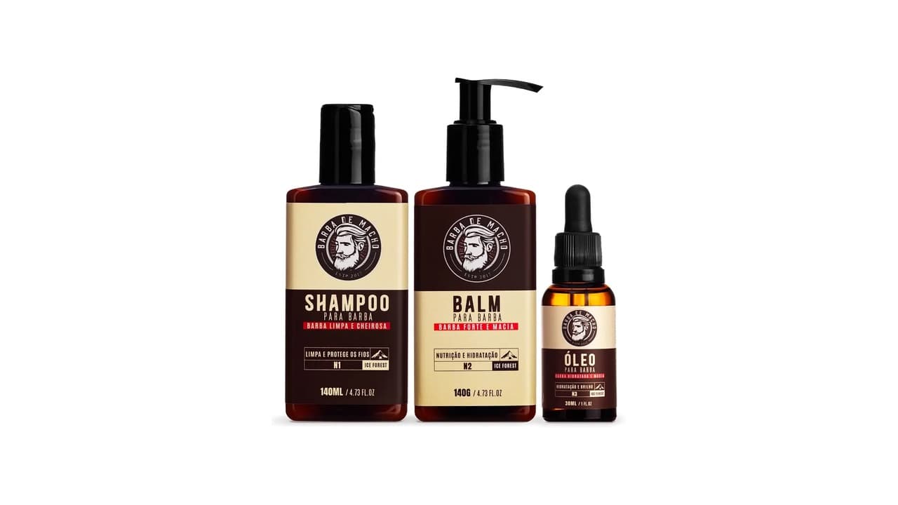 Melhor Kit Barba Masculino: 10 Opções com Shampoo, Óleo e Acessórios